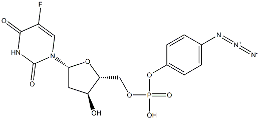 5-fluoro-2'-deoxyuridine 5'-(4-azidophenyl phosphate) Struktur