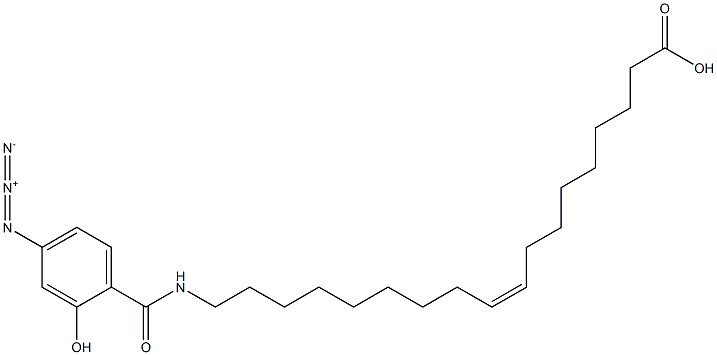 18-(4'-azido-2'-hydroxybenzoylamino)-oleic acid Struktur