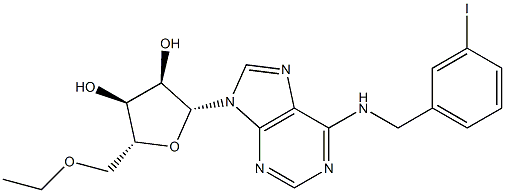 5'-O-ethyl-N-(3-iodobenzyl)adenosine Struktur