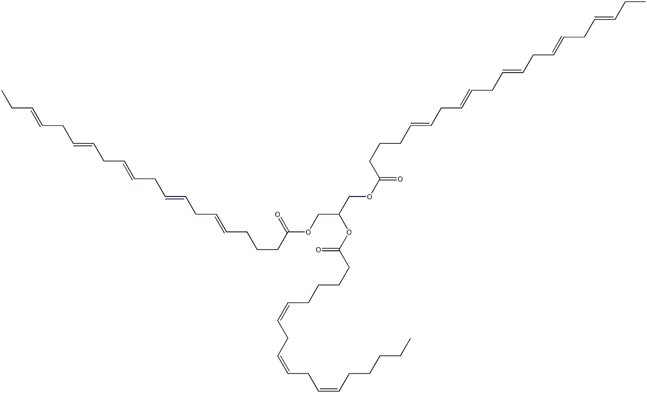 1,3-bis(5,8,11,14,17-eicosapentaenoyl)-2-gamma-linolenoylglycerol Struktur