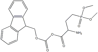 fluorenylmethyloxycarbonyl-4-(dimethylphosphono)-2-aminobutanoic acid Struktur