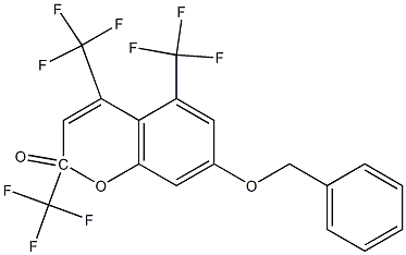 2,5-BIS(TRIFLUOROMETHYL)-7-BENZYLOXY-4-TRIFLUOROMETHYLCOUMARIN Struktur