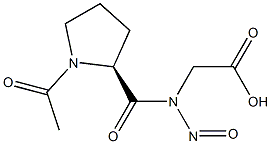 N-(N-ACETYL-L-PROLYL)-N-NITROSOGLYCINE Struktur