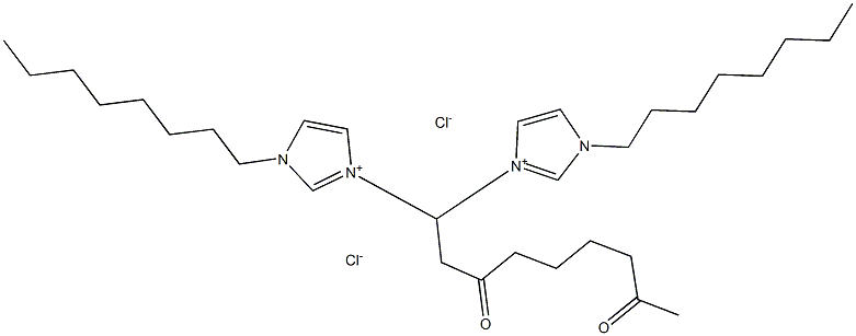 3,3'-(2,7-DIOXYOCTYMETHYLENE)BIS(1-OCTYLIMIDAZOIUM)CHLORIDE Struktur