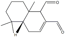 (4aR)-5,5,8a-trimethyl-1,4,4a,6,7,8-hexahydronaphthalene-1,2-dicarbaldehyde Struktur