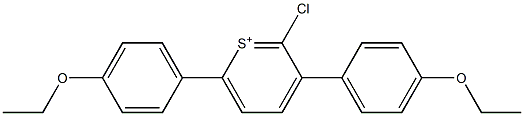 2-Chloro-3,6-bis(4-ethoxyphenyl)thiopyranylium Struktur