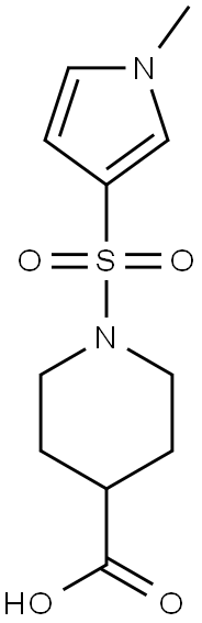 1-[(1-METHYL-1H-PYRROL-3-YL)SULFONYL]PIPERIDINE-4-CARBOXYLIC ACID Struktur