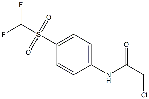 2-CHLORO-N-{4-[(DIFLUOROMETHYL)SULFONYL]PHENYL}ACETAMIDE Struktur