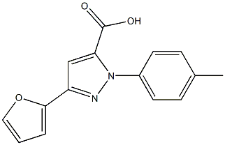 3-(2-FURYL)-1-(4-METHYLPHENYL)-1H-PYRAZOLE-5-CARBOXYLIC ACID Struktur