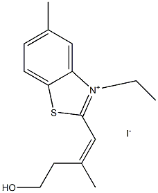 3-ETHYL-2-[2-(2-HYDROXYETHYL)-1-PROPENYL]-5-METHYLBENZOTHIAZOLIUM IODIDE Struktur