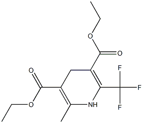 diethyl 2-methyl-6-(trifluoromethyl)-1,4-dihydropyridine-3,5-dicarboxylate Struktur