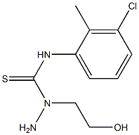 N1-(3-chloro-2-methylphenyl)-1-(2-hydroxyethyl)hydrazine-1-carbothioamide Struktur