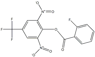 2,6-dinitro-4-(trifluoromethyl)phenyl 2-fluorobenzoate Struktur