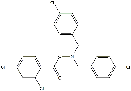 N,N-bis(4-chlorobenzyl)-N-[(2,4-dichlorobenzoyl)oxy]amine Struktur