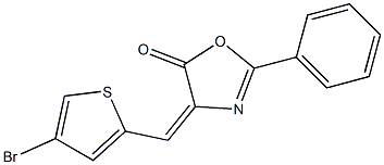 4-[(4-bromo-2-thienyl)methylidene]-2-phenyl-4,5-dihydro-1,3-oxazol-5-one Struktur