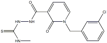 2-{[1-(3-chlorobenzyl)-2-oxo-1,2-dihydro-3-pyridinyl]carbonyl}-N-methyl-1-hydrazinecarbothioamide Struktur