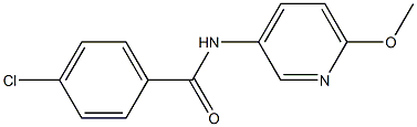 4-chloro-N-(6-methoxy-3-pyridinyl)benzenecarboxamide Struktur