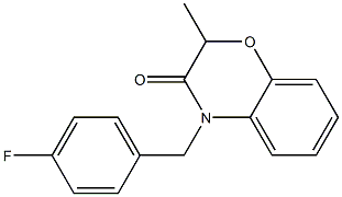 4-(4-fluorobenzyl)-2-methyl-2H-1,4-benzoxazin-3(4H)-one Struktur