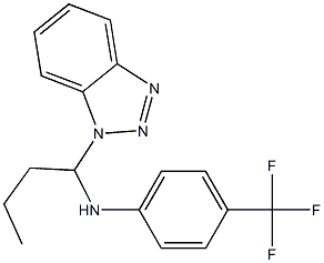 N1-[1-(1H-1,2,3-benzotriazol-1-yl)butyl]-4-(trifluoromethyl)aniline Struktur