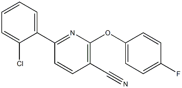 6-(2-chlorophenyl)-2-(4-fluorophenoxy)nicotinonitrile Struktur