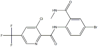 N2-{4-bromo-2-[(methylamino)carbonyl]phenyl}-3-chloro-5-(trifluoromethyl)pyridine-2-carboxamide Struktur