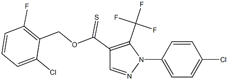 2-chloro-6-fluorobenzyl 1-(4-chlorophenyl)-5-(trifluoromethyl)-1H-pyrazole-4-carbothioate Struktur