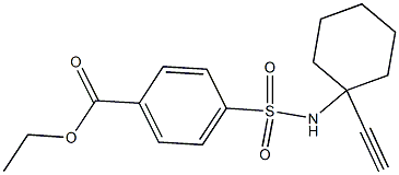 ethyl 4-{[(1-eth-1-ynylcyclohexyl)amino]sulfonyl}benzoate Struktur