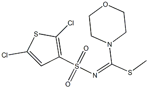 N3-[(methylthio)(morpholino)methylidene]-2,5-dichlorothiophene-3-sulfonamid e Struktur