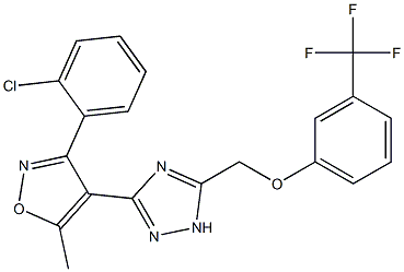 3-[3-(2-chlorophenyl)-5-methyl-4-isoxazolyl]-5-{[3-(trifluoromethyl)phenoxy]methyl}-1H-1,2,4-triazole Struktur