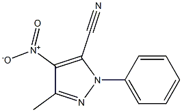 3-methyl-4-nitro-1-phenyl-1H-pyrazole-5-carbonitrile Struktur