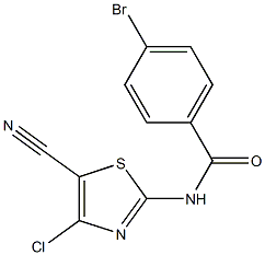 4-bromo-N-(4-chloro-5-cyano-1,3-thiazol-2-yl)benzenecarboxamide Struktur