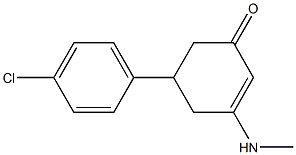 5-(4-chlorophenyl)-3-(methylamino)cyclohex-2-en-1-one Struktur