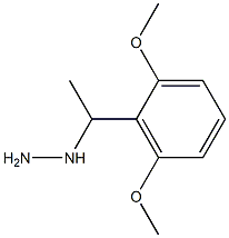 1-(1-(2,6-dimethoxyphenyl)ethyl)hydrazine Struktur