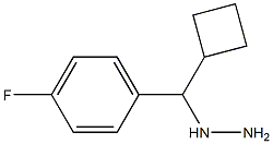 1-(cyclobutyl(4-fluorophenyl)methyl)hydrazine Struktur