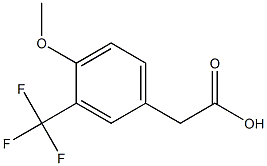 2-(3-(trifluoromethyl)-4-methoxyphenyl)acetic acid Struktur