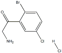 2-amino-1-(2-bromo-5-chlorophenyl)ethanone hydrochloride Struktur