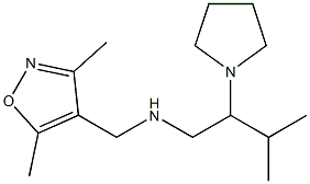 [(3,5-dimethyl-1,2-oxazol-4-yl)methyl][3-methyl-2-(pyrrolidin-1-yl)butyl]amine Struktur