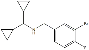 [(3-bromo-4-fluorophenyl)methyl](dicyclopropylmethyl)amine Struktur