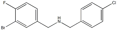 [(3-bromo-4-fluorophenyl)methyl][(4-chlorophenyl)methyl]amine Struktur