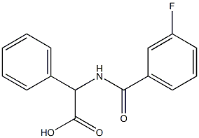 [(3-fluorobenzoyl)amino](phenyl)acetic acid Struktur