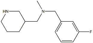 [(3-fluorophenyl)methyl](methyl)(piperidin-3-ylmethyl)amine Struktur