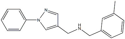 [(3-methylphenyl)methyl][(1-phenyl-1H-pyrazol-4-yl)methyl]amine Struktur