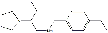 [(4-ethylphenyl)methyl][3-methyl-2-(pyrrolidin-1-yl)butyl]amine Struktur