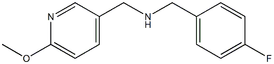 [(4-fluorophenyl)methyl][(6-methoxypyridin-3-yl)methyl]amine Struktur