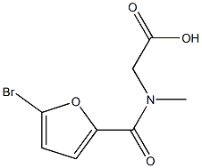 [(5-bromo-2-furoyl)(methyl)amino]acetic acid Struktur