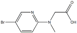 [(5-bromopyridin-2-yl)(methyl)amino]acetic acid Struktur