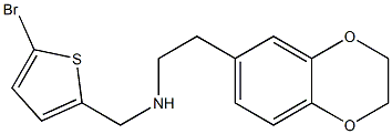 [(5-bromothiophen-2-yl)methyl][2-(2,3-dihydro-1,4-benzodioxin-6-yl)ethyl]amine Struktur