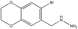 [(7-bromo-2,3-dihydro-1,4-benzodioxin-6-yl)methyl]hydrazine Struktur