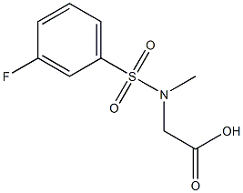 [[(3-fluorophenyl)sulfonyl](methyl)amino]acetic acid Struktur