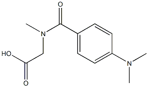 [[4-(dimethylamino)benzoyl](methyl)amino]acetic acid Struktur